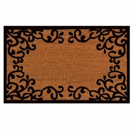 CONFIGURACION 24 x 36 in. Chateaux Rectangular Doormat Natural & Black CO2207270